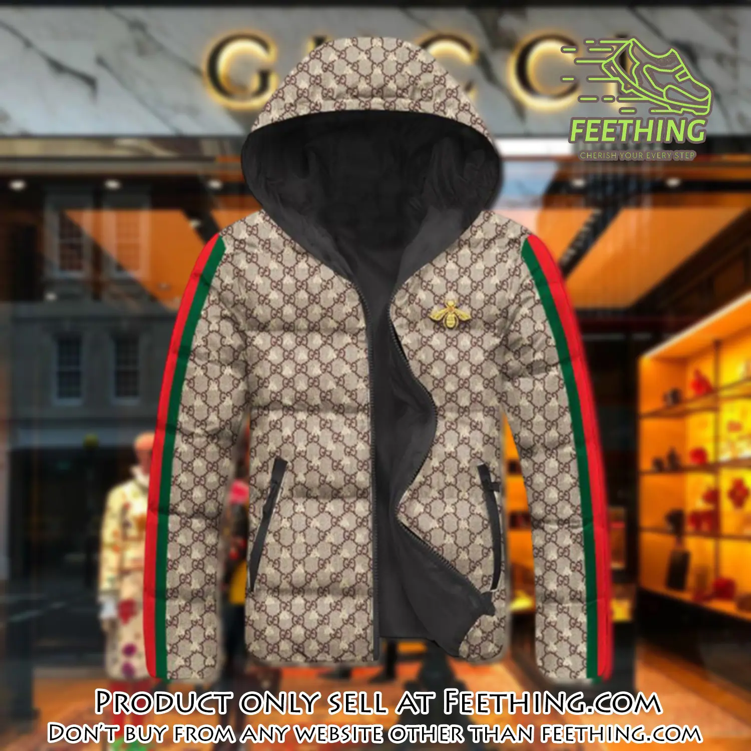 Gucci downfilled coat ultralight down jacket outdoor jacket warm outwear dfj1010 ft5311737
